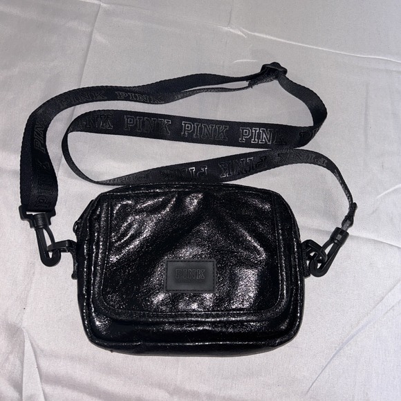 Victoria's‎ Secret PINK Black Crossbody Bag - Picture 1 of 5